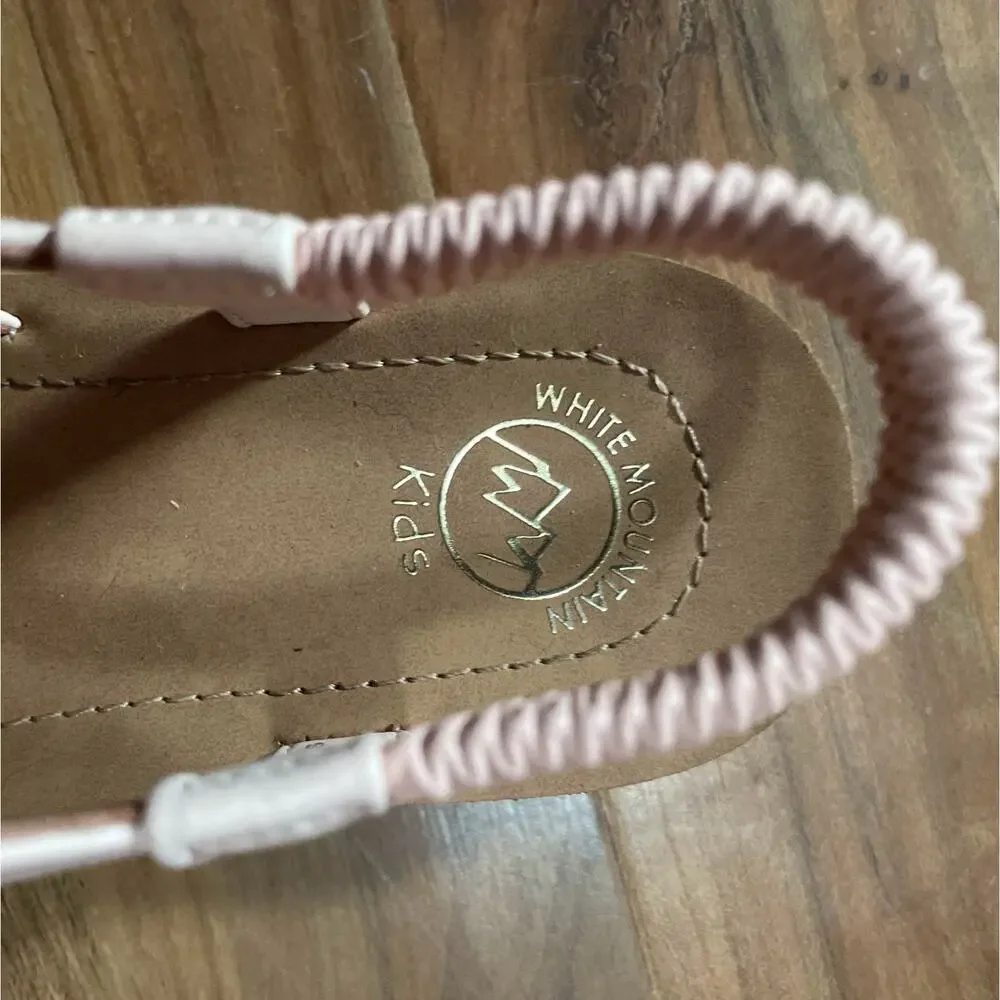 WHITE MOUNTAIN Kids Ease Floral Sandal, Lt.Blush/Smooth, Size 3 M w/Box